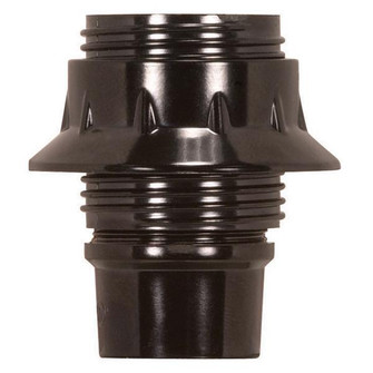 Candelabra European Style Socket; Brown Phenolic; 4 Piece; Full Uno Thread and Ring; 1/8 IP Screw (27|80/1094)