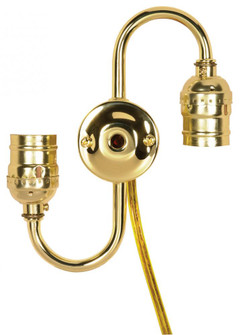 Twin Keyless with 14'' 18/2 SPT-2 105C Clear Gold Wire Wire-18 AWM 105C 7'' Centers; 1/8 IP (27|80/1189)