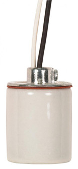 Keyless Porcelain Socket With 1/8 IPS Cap; 9'' AWM B/W 150C; CSSNP Screw Shell; Glazed; 660W; (27|80/1313)
