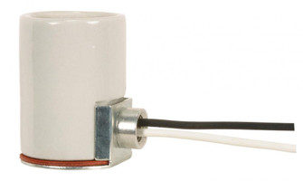Keyless Porcelain Socket With Side Mount Bushing; 1/8 IPS Cap; 9'' AWM BMW 150C Leads; CSSNP (27|80/1330)