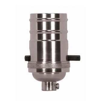 On-Off Push Thru Socket; 1/8 IPS; 4 Piece Stamped Solid Brass; Polished Nickel Finish; 660W; 250V (27|80/1433)