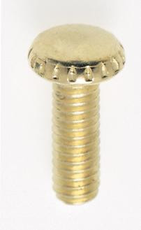Steel Knurled Head Thumb Screw; 8/32; 1/2'' Length; Brass Plated Finish (27|90/022)