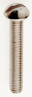 Steel Round Head Slotted Machine Screw; 8/32; 1'' Length; Nickel Plated Finish (27|90/026)
