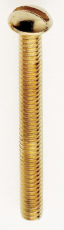 Steel Round Head Slotted Machine Screw; 8/32; 1-1/2'' Length; Brass Plated Finish (27|90/028)