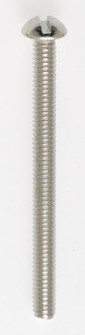 Steel Round Head Slotted Machine Screw; 8/32; 2'' Length; Nickel Plated Finish (27|90/029)