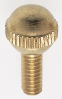 Solid Brass Thumb Screw; Burnished and Lacquered; 8/32 Ball Head; 3/8'' Length (27|90/035)
