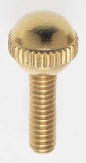 Solid Brass Thumb Screw; Burnished and Lacquered; 8/32 Ball Head; 1/2'' Length (27|90/036)
