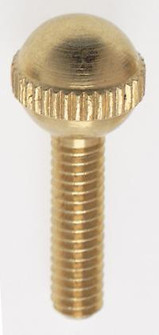 Solid Brass Thumb Screw; Burnished and Lacquered; 8/32 Ball Head; 5/8'' Length (27|90/037)