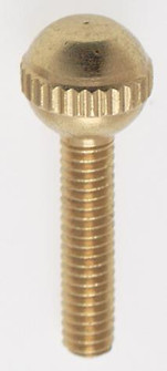 Solid Brass Thumb Screw; Burnished and Lacquered; 8/32 Ball Head; 3/4'' Length (27|90/038)