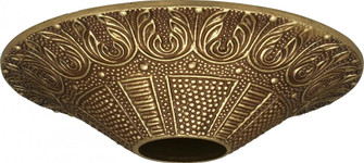 Cast Brass Canopy; Antique Brass Finish; 4-3/8'' Diameter; 1-1/16'' Center Hole; 1'' Height (27|90/039)