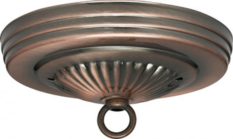 Ribbed Canopy Kit; Antique Copper Finish; 5'' Diameter; 7/16'' Center Hole; 2-8/32 Bar Holes; (27|90/054)