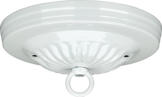Ribbed Canopy Kit; White Finish; 5'' Diameter; 7/16'' Center Hole; 2-8/32 Bar Holes; Includes (27|90/056)