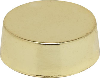 1'' Plain Knob; 1/8 IP; 3/8'' Height; Polished Brass Finish (27|90/1050)