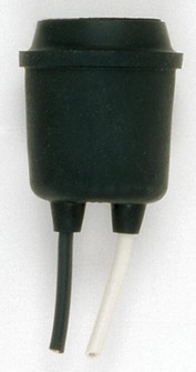 Rubber Coated Pigtail Socket; 6'' 14 GA 105C Leads; Aluminum Screw Shell; 1-3/4'' Height; (27|90/1097)