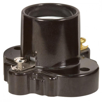 Phenolic Receptacle Wih Mounting Holes; Brown Finish; Screw Terminals; 1-5/8'' Height; (27|90/1113)
