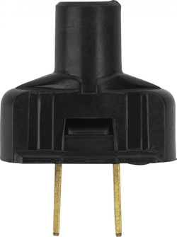 Attachment Plug With Terminal Screws; Black Finish; Non Polarized; 18/2-SVT Round Wire; 15A; 125V (27|90/1116)