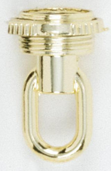 3/8 IP Screw Collar Loop With Ring; Brass Plated (27|90/1164)
