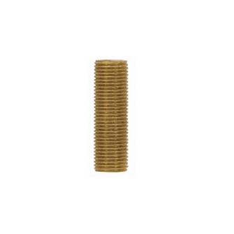 1/8 IP Solid Brass Nipple; Unfinished; 1'' Length; 3/8'' Wide (27|90/1185)