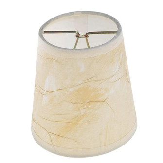 Clip On Shade; Beige Parchment Round; 3'' Top; 4'' Bottom; 4'' Side (27|90/1275)