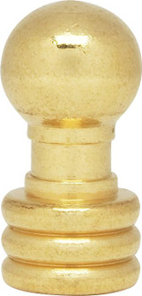 Ball Knob Finial; Burnished And Lacquered; 1-1/8'' Height; 1/4-27 (27|90/1386)