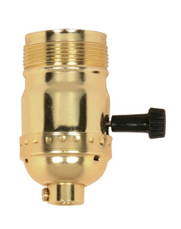 On-Off Turn Knob Socket With Removable Knob; 1/8 IPS; Aluminum; Brite Gilt Finish; 250W; 250V; Uno (27|90/1411)