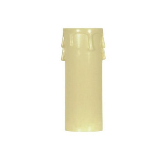 Plastic Drip Candle Cover; Ivory Plastic Drip; 1-13/16'' Inside Diameter; 1-1/4'' Outside (27|90/1515)