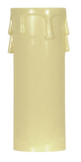 Plastic Drip Candle Cover; Ivory Plastic Drip; 1-13/16'' Inside Diameter; 1-1/4'' Outside (27|90/1516)
