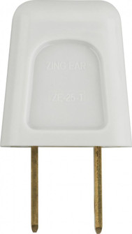 Quick Connect Plug; White Finish; Polarized; 18/2-SPT-1; 6A; 125V (27|90/1520)