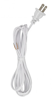 8 Foot 18/2 SPT-1 105C Cord Set; White Finish; 36'' Hank; 200 Carton; Molded Polarized Plug; (27|90/1523)