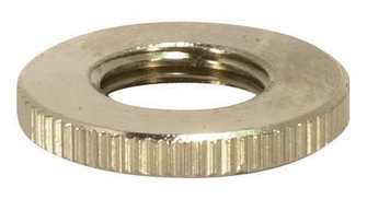 Brass Round Knurled Locknut; 3/4'' Diameter; 1/8 IP; 3/32'' Thick; Nickel Plated Finish (27|90/1577)