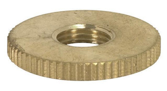 Brass Round Knurled Locknut; 1/8 IP; 1'' Diameter; 1/8'' Thick; Unfinished (27|90/1601)
