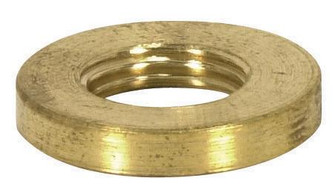 Brass Round Plain Locknut; 1/8 IP; 3/4'' Diameter; 1/8'' Thick; Unfinished (27|90/1621)