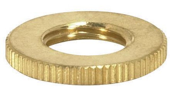Brass Round Knurled Locknut; 1/8 IP; 3/4'' Diameter; 3/32'' Thick; Unfinished (27|90/1623)