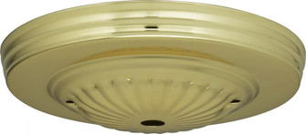 Ribbed Canopy; Canopy Only; Brass Finish; 5'' Diameter; 7/16'' Center Hole; 2 -8/32 Bar Holes (27|90/1674)