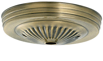 Ribbed Canopy; Canopy Only; Antique Brass Finish; 5'' Diameter; 7/16'' Center Hole; 2 -8/32 (27|90/1675)