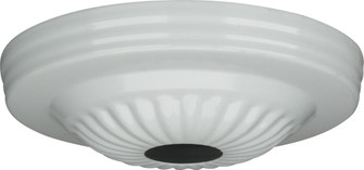 Ribbed Canopy; Canopy Only; White Finish; 5'' Diameter; 1-1/16'' Center Hole (27|90/1685)