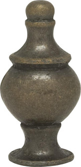 Modern Finial; 1-1/2'' Height; 1/4-27; Antique Brass Finish (27|90/1715)