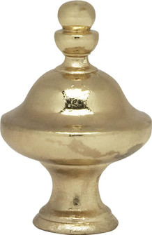 Pyramid Finial; 1-1/2'' Height; 1/4-27; Polished Brass Finish (27|90/1720)