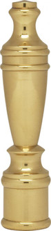 Large Spindle Finial; 2-3/8'' Height; 1/4-27; Polished Brass Finish (27|90/1731)