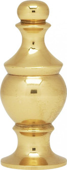 Finial; 1-1/2'' Height; 1/4-27; Polished Brass Finish (27|90/1732)