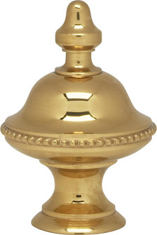 Urn Finial; 1-7/16'' Height; 1/4-27; Polished Brass Finish (27|90/1735)
