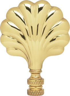 Fan Brass Finial; 3'' Height; 1/4-27; Polished Brass Finish (27|90/1746)