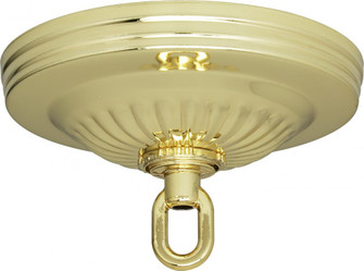 Ribbed Canopy Kit; Brass Finish; 5'' Diameter; 1-1/16'' Center Hole; Includes Hardware; 25lbs (27|90/192)
