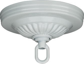 Ribbed Canopy Kit; White Finish; 5'' Diameter; 1-1/16'' Center Hole; Includes Hardware; 25lbs (27|90/197)