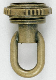 1/4 IP Matching Screw Collar Loop With Ring; 25lbs Max; Antique Brass Finish (27|90/336)