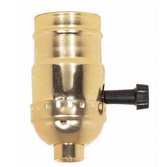On-Off Turn Knob Socket With Removable Knob; 1/8 IPS; Aluminum; Brite Gilt Finish; 250W; 250V; 250 (27|90/413)
