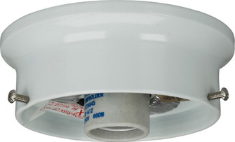 4'' Wired Holder; White Finish; Includes Hardware; 60W Max (27|90/431)