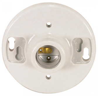 Medium base Glazed Porcelain Ceiling Receptacle; Screw Terminals; 4-3/8'' Diameter; 660W; 250V (27|90/445)