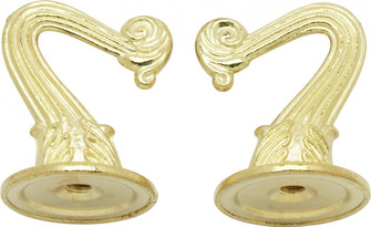 Die Cast Swag Hook Kit; Brass Plated Finish; Kit Contains 2 Hooks With Hardware; 10lbs Max (27|90/450)