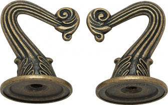 Die Cast Swag Hook Kit; Antique Brass Finish; Kit Contains 2 Hooks With Hardware; 10lbs Max (27|90/451)